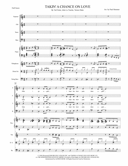 Taking A Chance On Love (arr. Paul Hemmer)