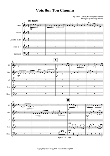 Vois Sur Ton Chemin (arr. Kayleigh Huelin)