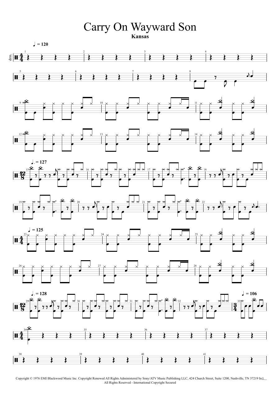 Carry On Wayward Son (arr. Cyril Mayer)