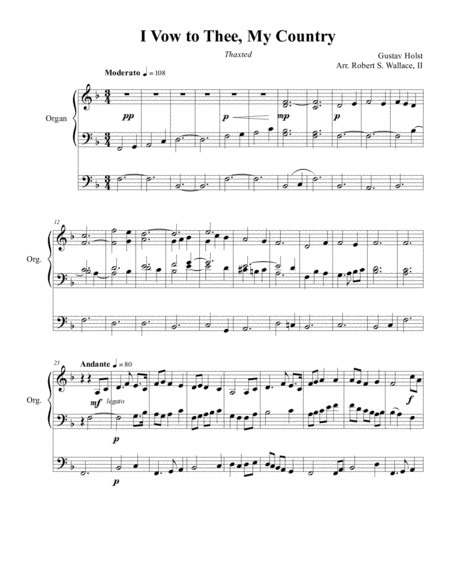 I Vow to Thee, My Country (arr. RobertSWallace2)