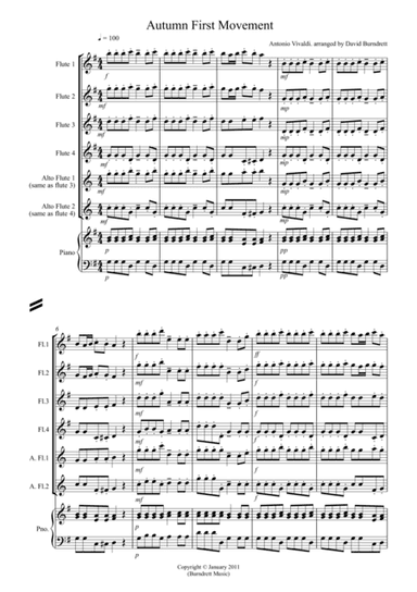 Autumn "four seasons" for Flute Quartet (arr. David Burndrett)