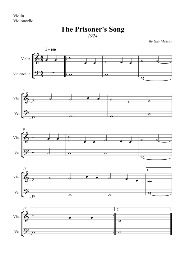 The Prisoner's Song (arr. Wesley S. SIlva)