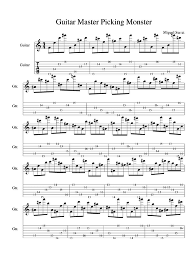 Guitar Picking Monster 2 (Etudes and Exercises 01)