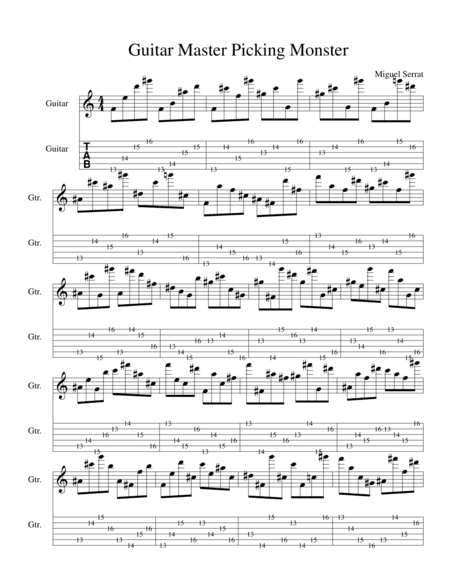 Guitar Picking Monster 2 (Etudes and Exercises 01)