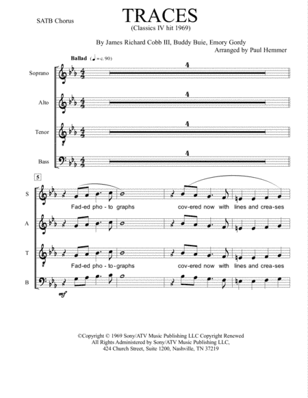 Traces (arr. Paul Hemmer)