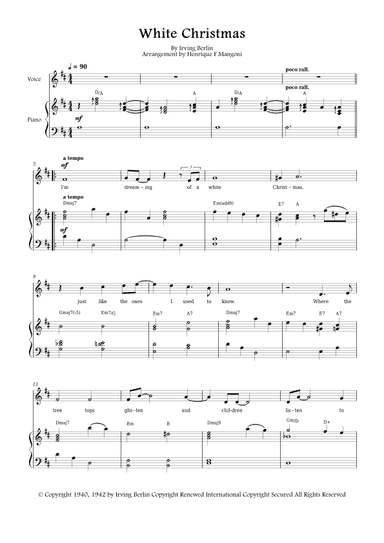 White Christmas (arr. Henrique F Mangoni)