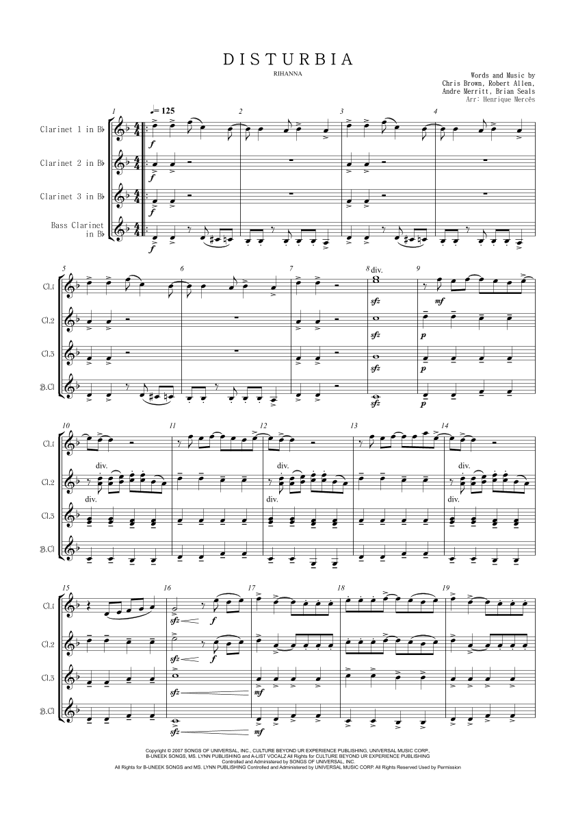 Disturbia (arr. Henrique Mercês)