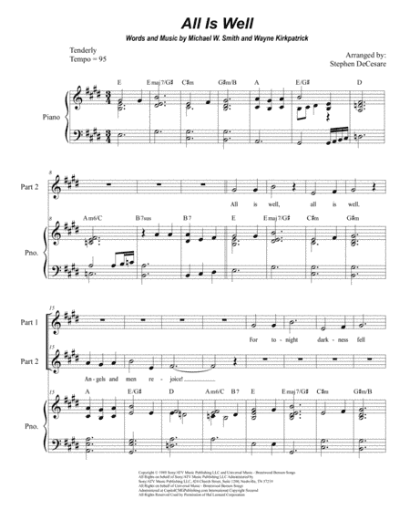 All Is Well (arr. Stephen DeCesare)