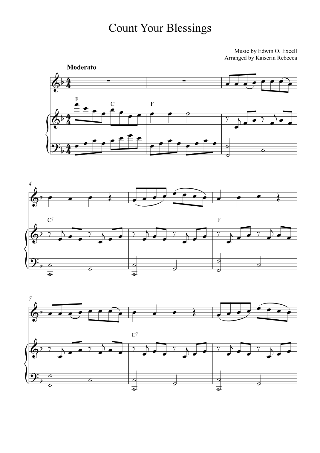 Count Your Blessings (arr. Kaiserin Rebecca)