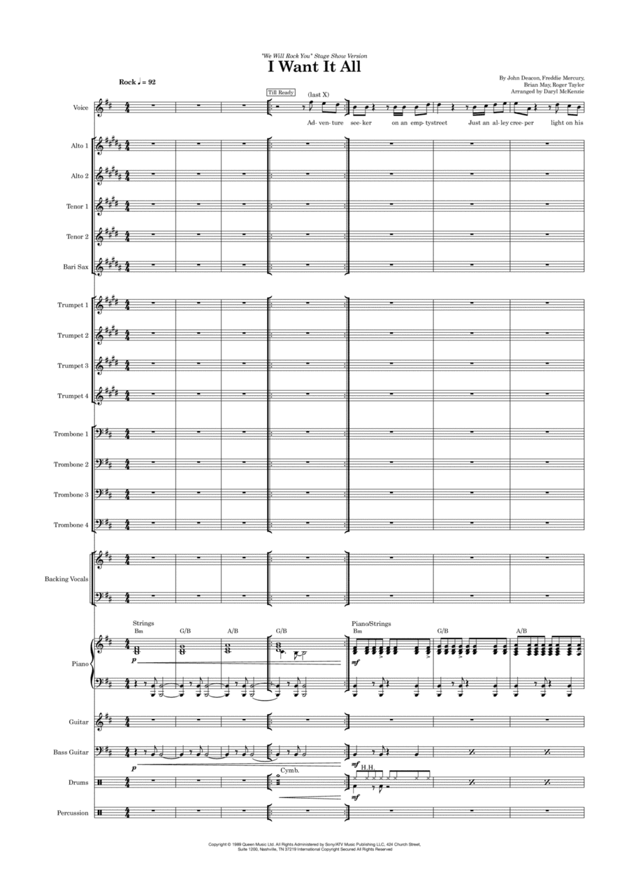 I Want It All (arr. Daryl McKenzie)