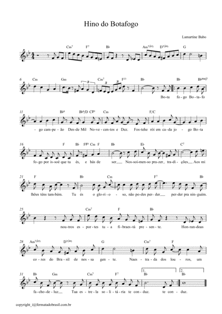 Hino do Botafogo (arr. Marcus Trancoso)
