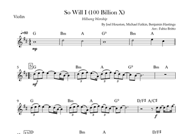 So Will I (100 Billion X) (arr. Fabio Britto)