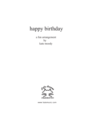 Happy Birthday (arr. Kate Moody)