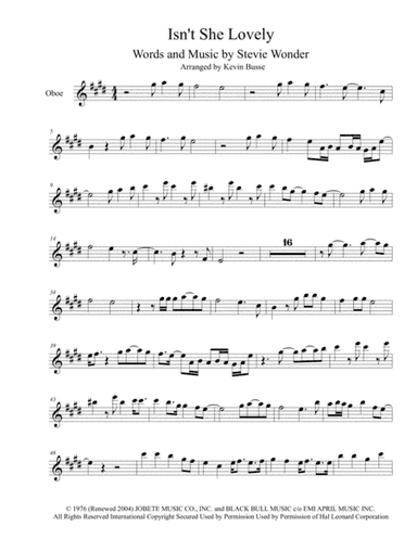 Isn't She Lovely (arr. Kevin Busse)