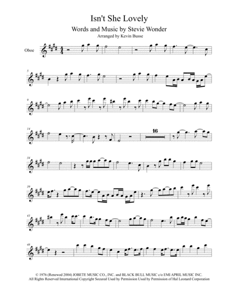 Isn't She Lovely (arr. Kevin Busse)