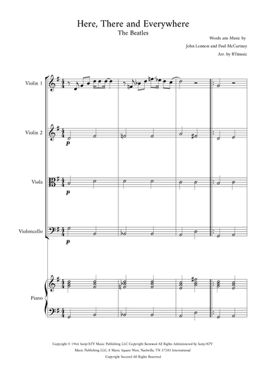Here, There And Everywhere (arr. BTmusic)