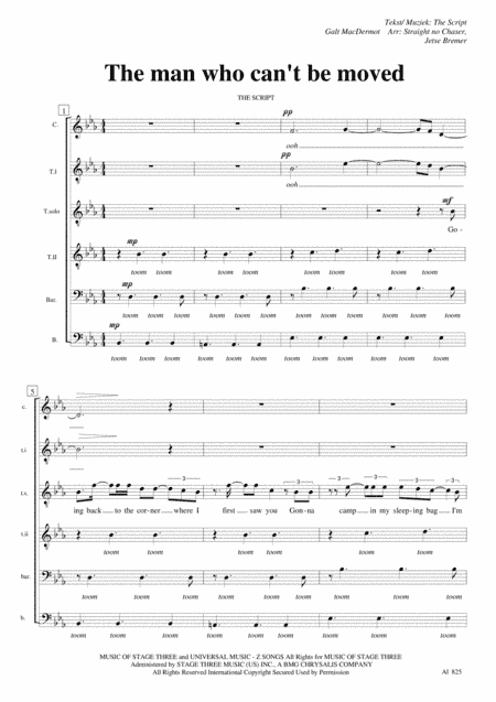 The Man Who Can't Be Moved (arr. Jetse Bremer)