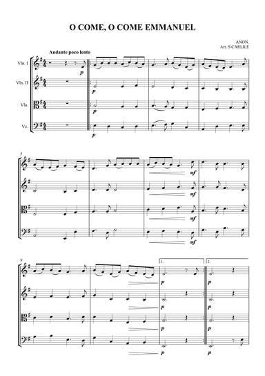 O Come, O Come Emmanuel (arr. SCarlile)