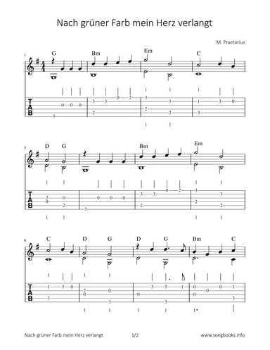 Nach grüner Farb mein Herz verlangt (arr. Bettina Schipp)