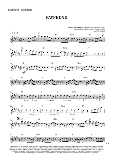 Payphone (arr. Marcelo Onetta Fermiano)
