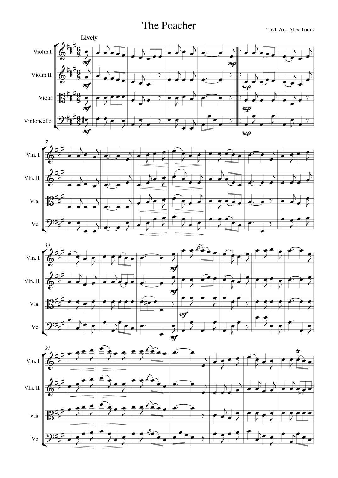 The Poacher (arr. Alex Tinlin)