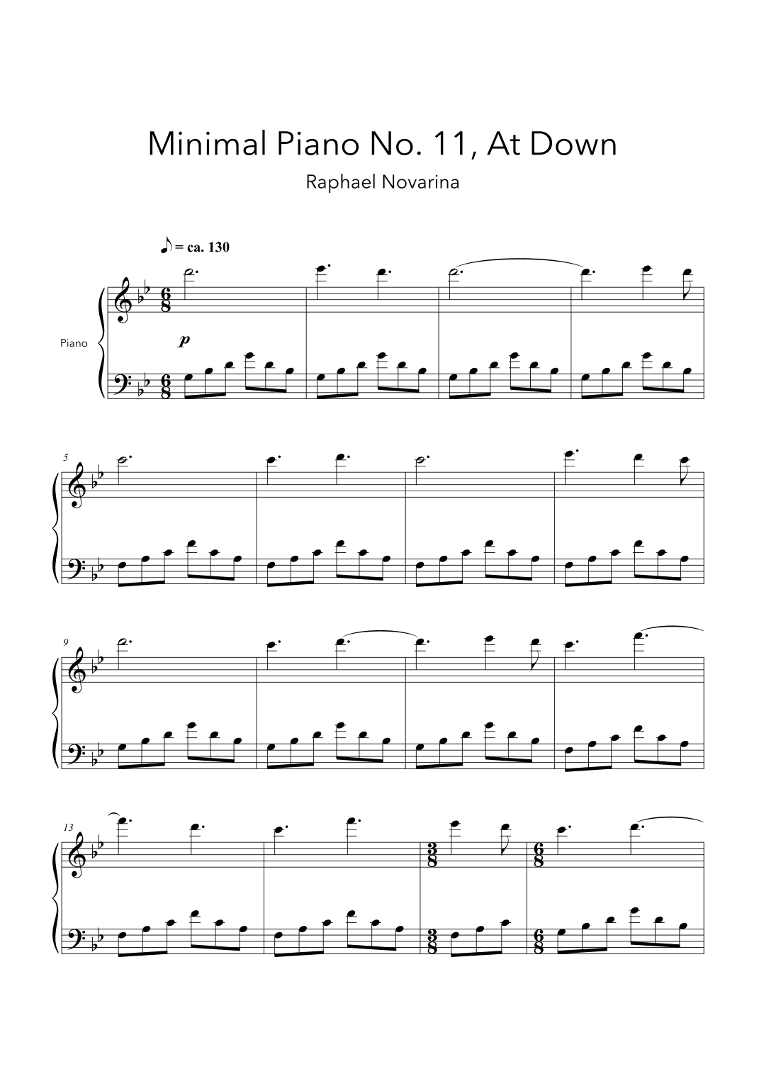 Minimal Piano No. 11, At Down
