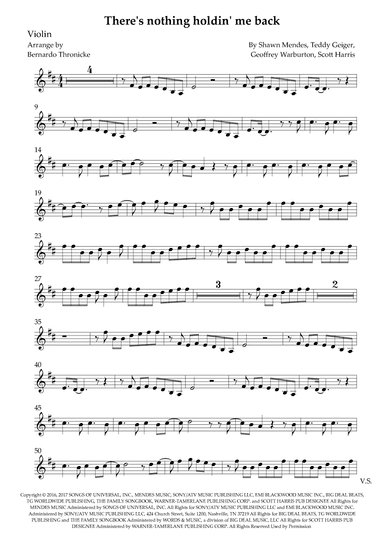 There's Nothing Holdin' Me Back (arr. Bernardo Thronicke)
