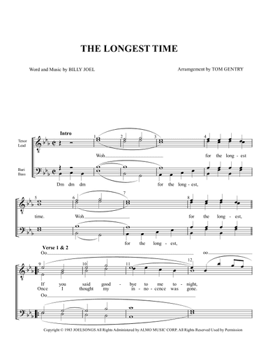 The Longest Time (arr. Tom Gentry)
