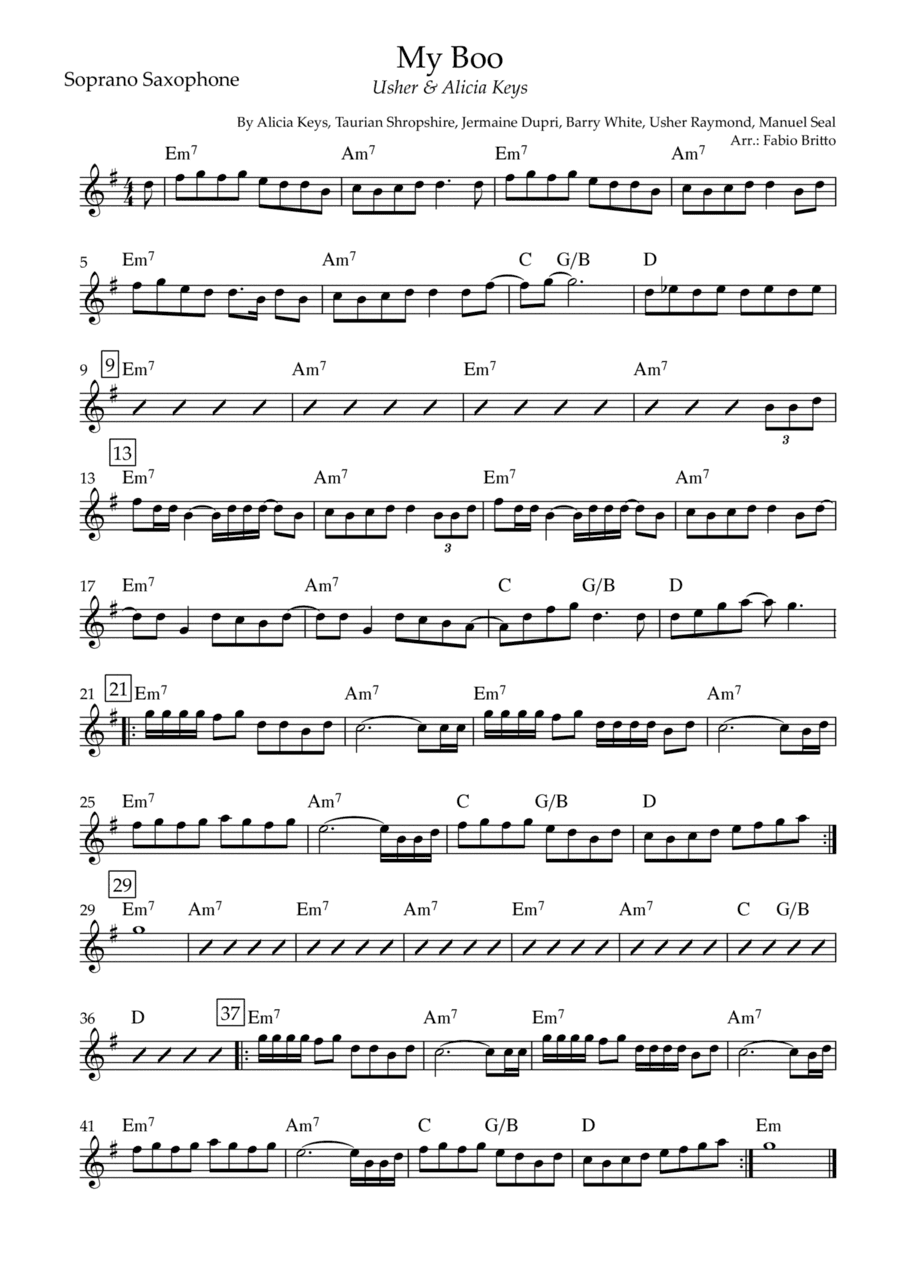 My Boo (arr. Fabio Britto)