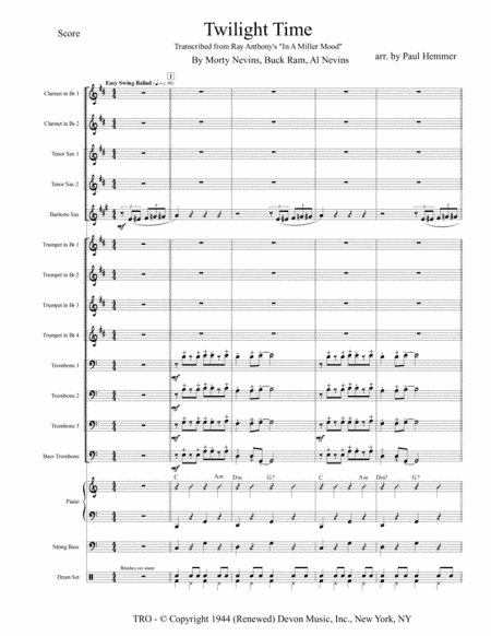 Twilight Time (arr. Paul Hemmer)