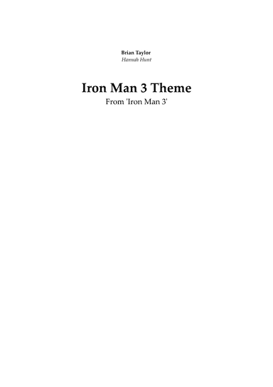 Iron Man 3 (arr. Hannah Hunt)