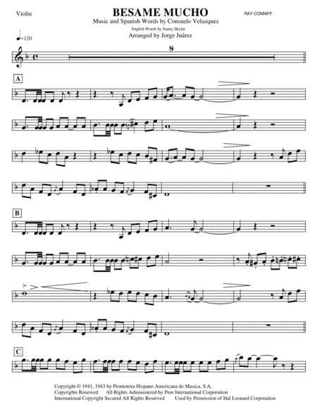 Besame Mucho (Kiss Me Much) (arr. Jorge Juárez)