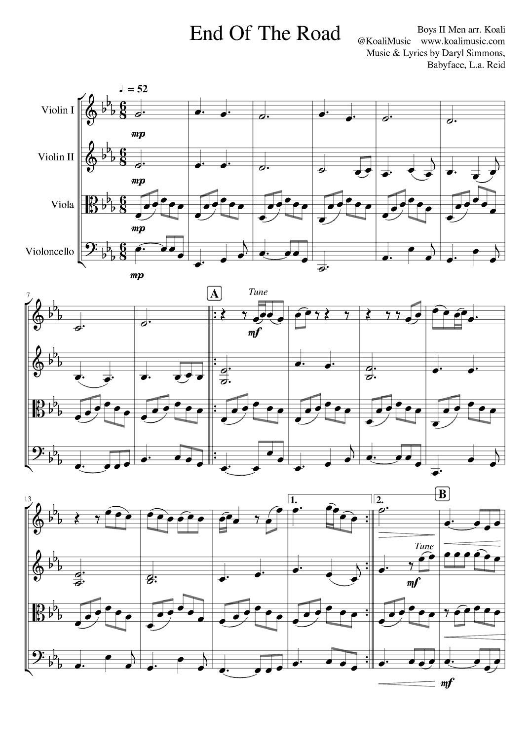 End Of The Road (arr. KoaliMusic)