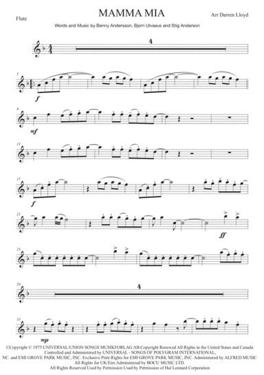 Mamma Mia (arr. Darren Lloyd)