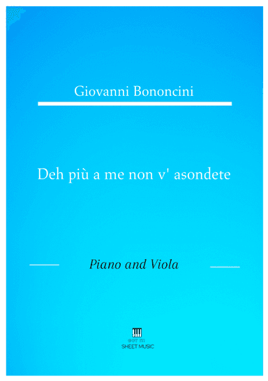 Giovanni Bononcini - Deh pi a me non v_asondete (Piano and Viola) (arr. ANDRE LAITANO)