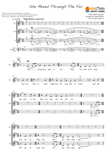 She Moved Through The Fair (arr. Simon Walters)