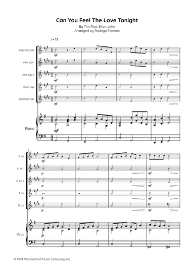 Can You Feel The Love Tonight (arr. Rodrigo Faleiros)