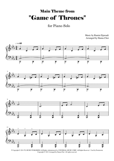 Game Of Thrones (arr. Hanna Choi)