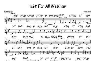 For All We Know (arr. John Fries)