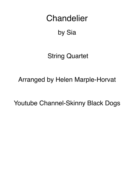 Chandelier (arr. HELEN MARPLE-HORVAT)