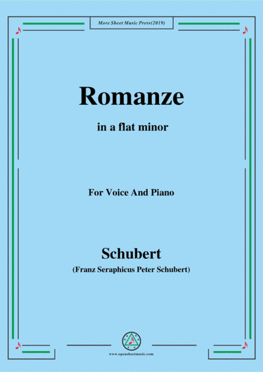 Schubert-Romanze,from 'the play Rosamunde',in a flat minor,Op.26,for Voice and Piano (arr. MSM)