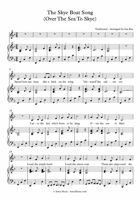The Skye Boat Song (Speed Bonnie Boat) - For Voice (arr. Ian Rae)