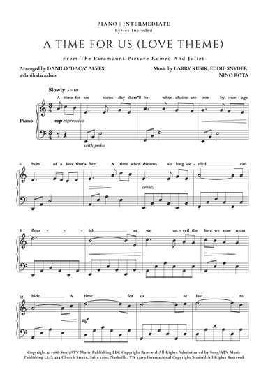A Time For Us (love Theme) (arr. Danilo "Daca" Alves)