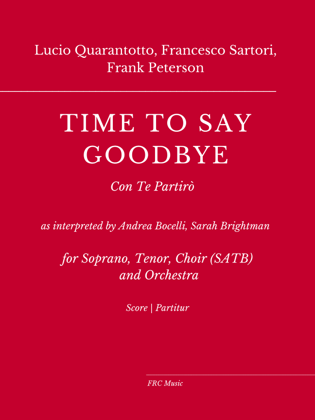 Con Te Partiro (time To Say Goodbye) - Score Only (arr. Flavio Regis Cunha)