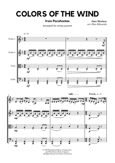 Colors Of The Wind (arr. Dan Edwards)