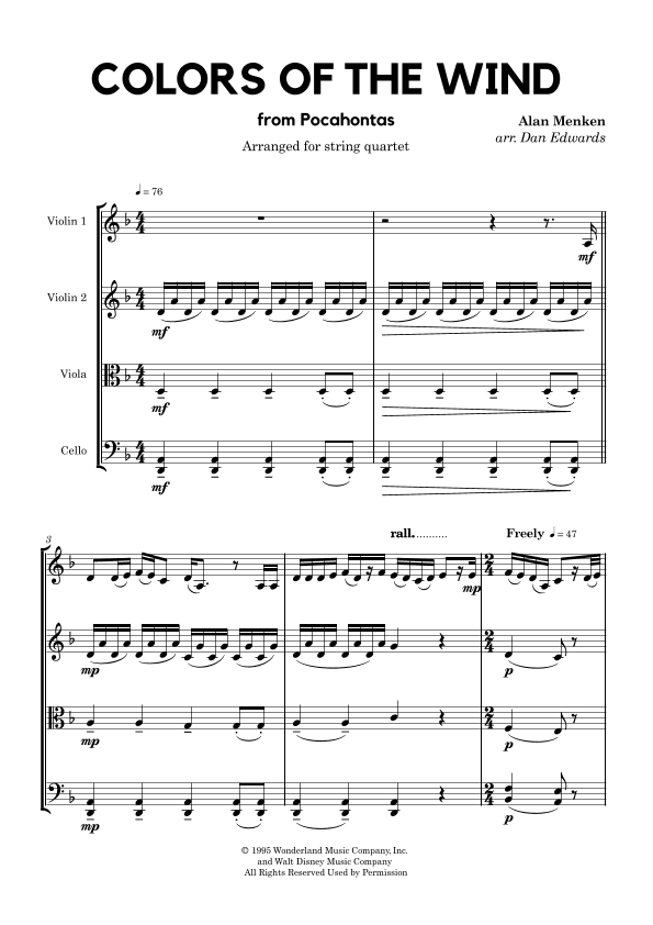 Colors Of The Wind (arr. Dan Edwards)