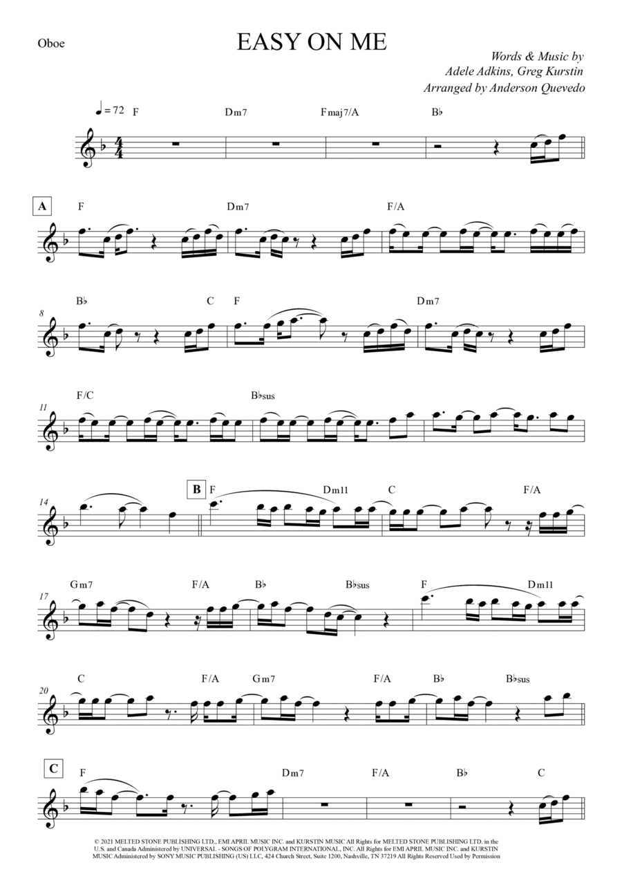 Easy On Me (arr. Anderson Quevedo)