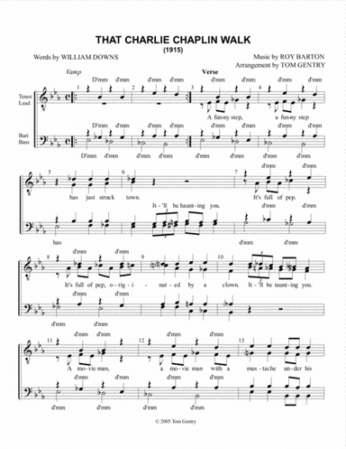 That Charlie Chaplin Walk - TTBB (arr. Tom Gentry)