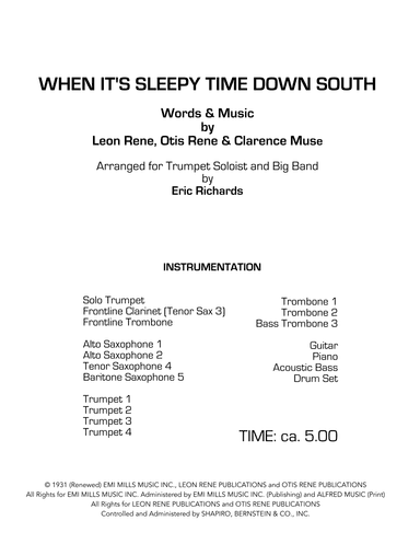 When It's Sleepy Time Down South (arr. Eric Richards)