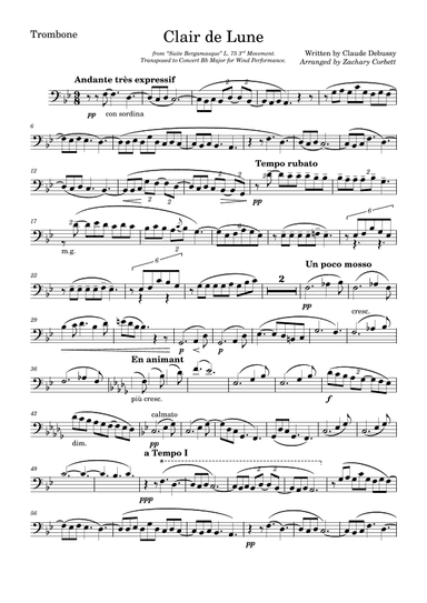 Clair de Lune (arr. Zachary Corbett)